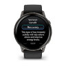 Умные часы Garmin Venu 4 45mm, Slate, Black Silicone Band