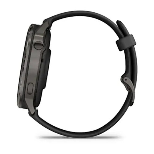 Умные часы Garmin Venu 4 45mm, Slate, Black Silicone Band