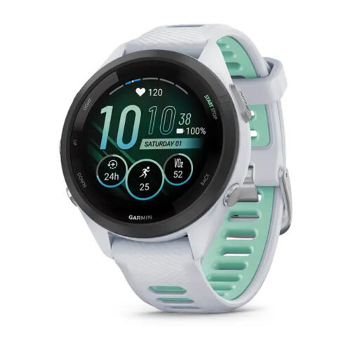 Умные часы Garmin Forerunner 265S 42mm, Black Bezel, Whitestone Case, Whitestone/Neo Tropic Silicone Band