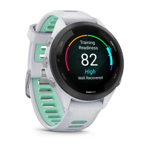 Умные часы Garmin Forerunner 265S 42mm, Black Bezel, Whitestone Case, Whitestone/Neo Tropic Silicone Band