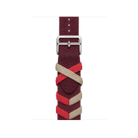 Ремешок Hermes для Apple Watch 41mm Bridon Single Tour - Красный (Rouge)