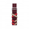 Ремешок Hermes для Apple Watch 42mm Bridon Single Tour - Красный (Rouge)
