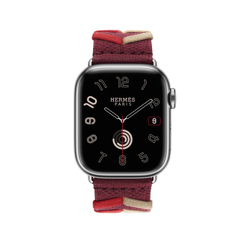 Ремешок Hermes для Apple Watch 42mm Bridon Single Tour - Красный (Rouge)
