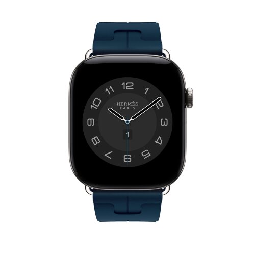 Ремешок Hermès для Apple Watch 42mm Kilim Single Tour — синий (Bleu De Malte)
