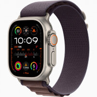 Apple Watch Ultra 3 49mm Titanium Case with Indigo Alpine Loop (S)