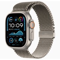 Apple Watch Ultra 2 49mm Titanium Case with Natural Milanese Loop (Medium)