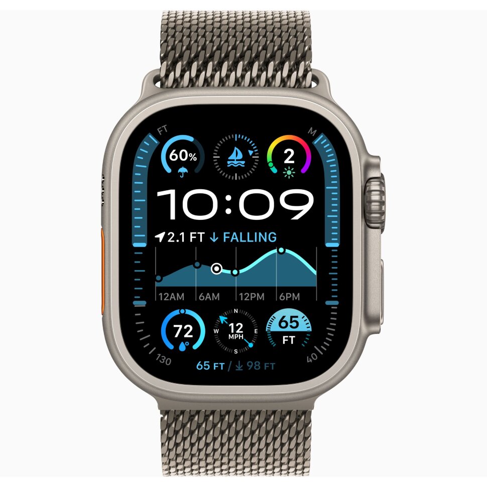 Купить Apple Watch Ultra 2 49mm титановый Миланский браслет в Москве