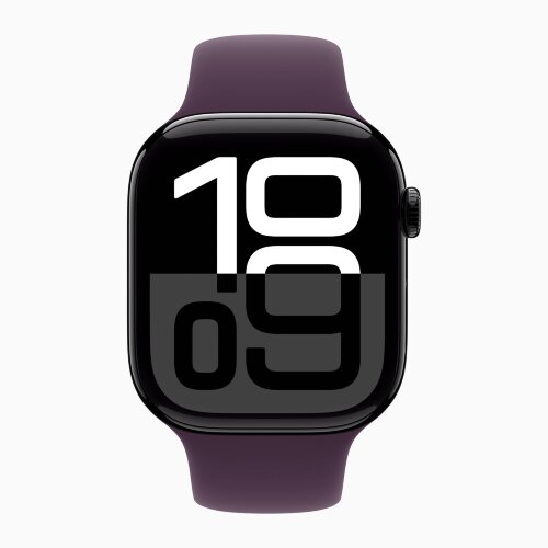 Apple Watch Series 10 46mm, Rose Gold Aluminum Case with Sport Band - Plum