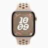 Apple Watch Series 10 42mm, Rose Gold Aluminum Case with Nike Sport Band - Desert Stone