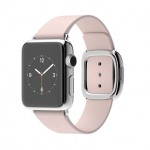 Apple Watch 38 мм / Кожаный розовый ремешок с замком