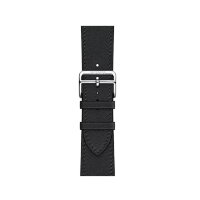 Ремешок Hermes для Apple Watch 42mm Single Tour Clou de Selle с клепкой - Черный (Noir)