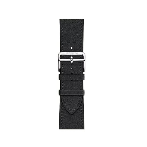 Ремешок Hermes для Apple Watch 42mm Single Tour Clou de Selle с клепкой - Черный (Noir)