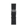 Ремешок Hermes для Apple Watch 42mm Single Tour Clou de Selle с клепкой - Черный (Noir)