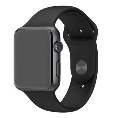 Ремешок спортивный для Apple Watch 42mm черный | Space Gray