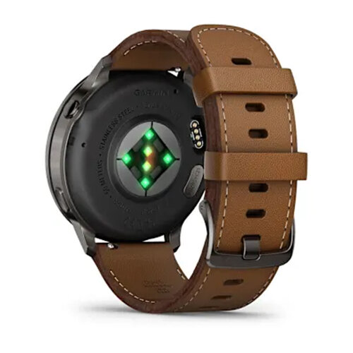 Умные часы Garmin Venu 4 45mm, Slate, Black Silicone Band and Brown Leather Band