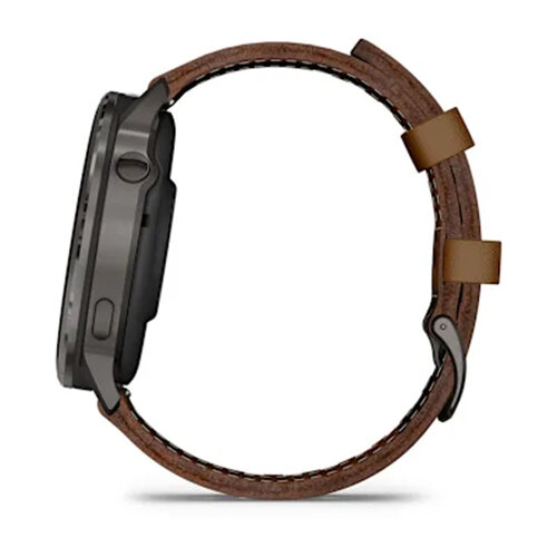Умные часы Garmin Venu 4 45mm, Slate, Black Silicone Band and Brown Leather Band