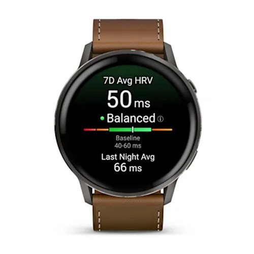 Умные часы Garmin Venu 4 45mm, Slate, Black Silicone Band and Brown Leather Band