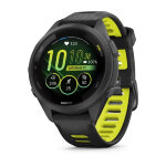 Умные часы Garmin Forerunner 265S 42mm, Black Bezel, Case, Black/Amp Yellow Silicone Band