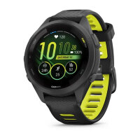 Умные часы Garmin Forerunner 265S 42mm Black Bezel Case Black/Amp Yellow Silicone Band