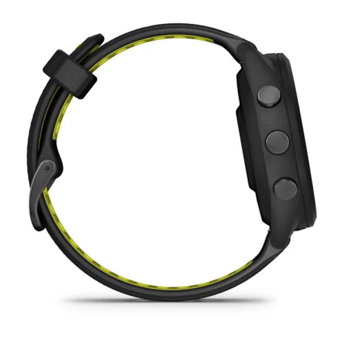 Умные часы Garmin Forerunner 265S 42mm, Black Bezel, Case, Black/Amp Yellow Silicone Band