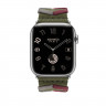 Ремешок Hermes для Apple Watch 45mm Bridon Single Tour - Хаки (Kaki)