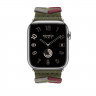 Ремешок Hermes для Apple Watch 46mm Bridon Single Tour - Хаки (Kaki)