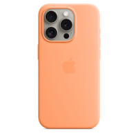 Силиконовый чехол для iPhone 15 Pro Max с MagSafe - Апельсиновый Сорбет (Orange Sorbet)