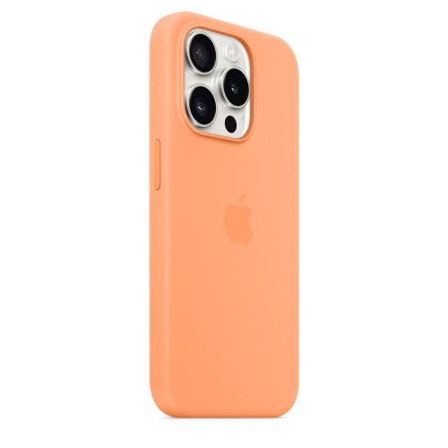 Силиконовый чехол для iPhone 15 Pro Max с MagSafe - Апельсиновый Сорбет (Orange Sorbet)