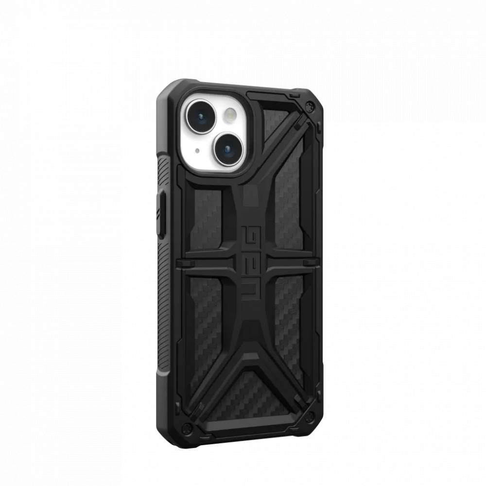 Купить Чехол Uag Monarch для iPhone 15 Carbon Fiber в Москве цена