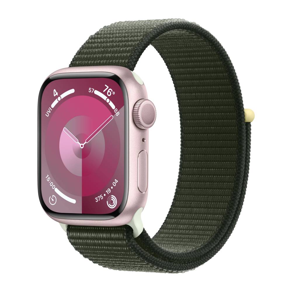 Apple Watch 9 Aluminum Midnight 41mm Cypress loop