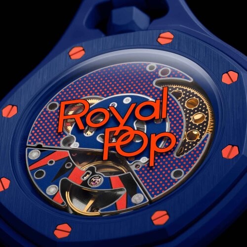 Карманные часы Audemars Piguet Swatch Royal Pop Orenji Hachi (Темно-синий)
