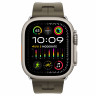 Apple Watch Hermes Ultra 2 49mm Titanium, спортивный ремешок Kilim хаки