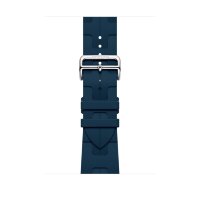 Ремешок Hermès для Apple Watch 46mm Kilim Single Tour — синий (Bleu De Malte)