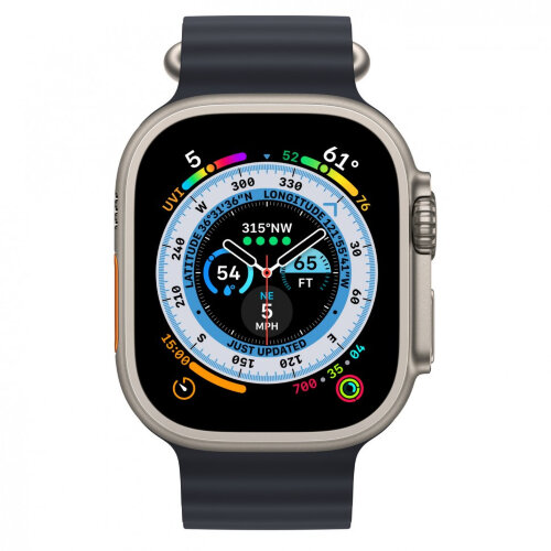 Apple Watch Ultra 3 49mm Titanium Case with Midnight Ocean Band