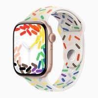 Apple Watch Series 10 46mm, Rose Gold Aluminum Case with Sport Band - Pride Edition