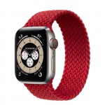 Apple Watch Edition Series 6 Titanium 40mm, красный плетёный монобраслет