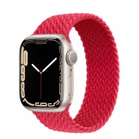 Apple Watch Series 7 41 мм, из алюминия «Сияющая звезда», плетеный монобраслет Красный