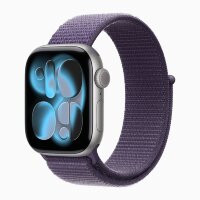 Apple Watch Series 11 42mm, Space Gray Aluminum Case with Sport Loop - Purple Fog