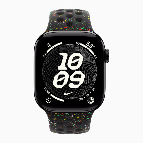 Apple Watch Series 11 42mm, Jet Black Aluminum Case with Nike Sport Band - Midnight Black