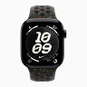 Apple Watch Series 11 42mm, Jet Black Aluminum Case with Nike Sport Band - Midnight Black