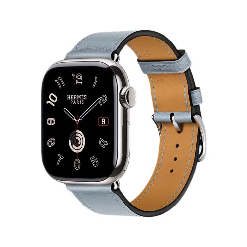 Ремешок Hermes для Apple Watch 42mm Single Tour - Светло-голубой (Bleu Lin)