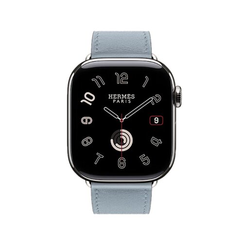 Ремешок Hermes для Apple Watch 42mm Single Tour - Светло-голубой (Bleu Lin)