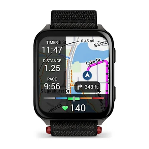 Умные часы Garmin Venu X1 Black, Slate Titanium Caseback, Black Comfort/Fit Nylon Band