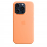 Силиконовый чехол для iPhone 15 Plus MagSafe - Апельсиновый Сорбет (Orange Sorbet)