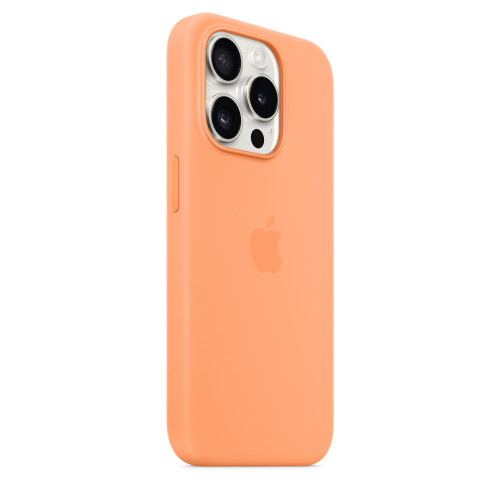 Силиконовый чехол для iPhone 15 Plus MagSafe - Апельсиновый Сорбет (Orange Sorbet)