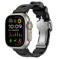 Apple Watch Hermes Ultra 2 49mm Titanium, спортивный ремешок Kilim черный