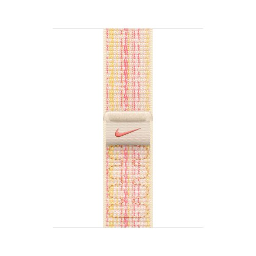 Apple Watch Series 9 41mm, Starlight Aluminum Case with Nike Sport Loop - Starlight/Pink