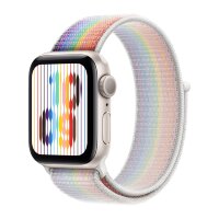 Apple Watch SE (2023) 40mm, Starlight Aluminum Case with Sport Loop - Pride Edition (Радужный)