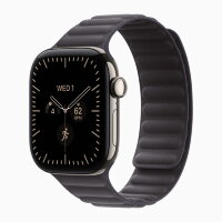 Apple Watch Series 12 46mm, Natural Titanium Case with Magnetic Link - Midnight