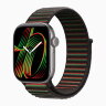 Apple Watch Series 12 42mm, Space Gray Aluminum Case with Sport Loop - Black Unity - Unity Rhythm
